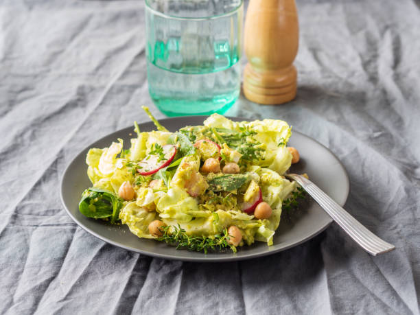 istock Plant based avocado spinach salad with chickpeas 1072208150