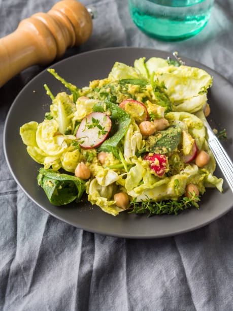 istock Plant based avocado spinach salad with chickpeas 1072208162