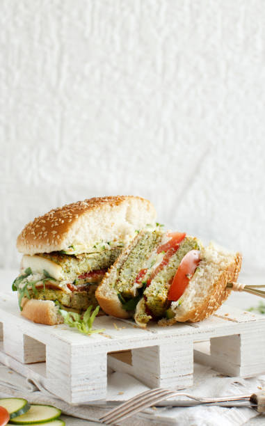 istock Healthy vegetarian burger 1072208182