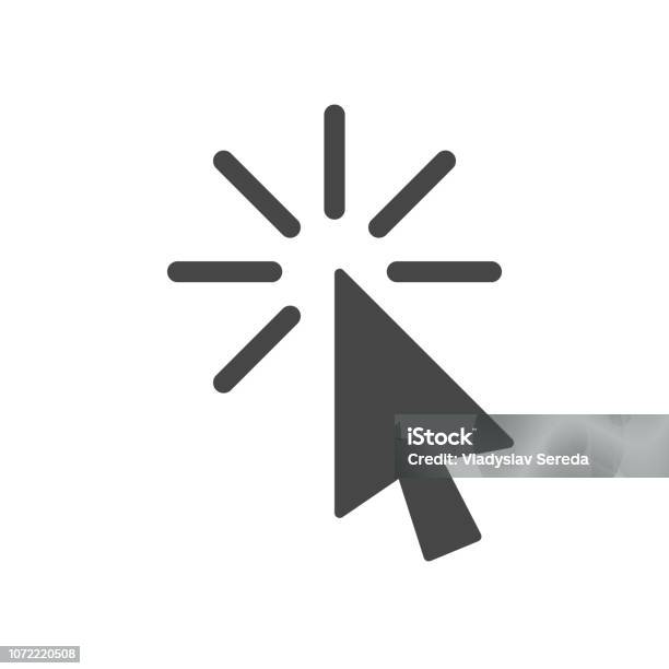 Click Icon Click Icon Vector In Trendy Flat Style Isolated On White Background Click Icon Image Click Icon Illustration Stock Illustration - Download Image Now