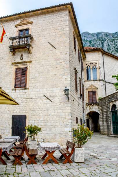 istock Empty streets of old medieval town Kotor, Montenegro. 1072220556