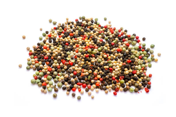 istock Colorful peppercorns isolated on white background 1072220616