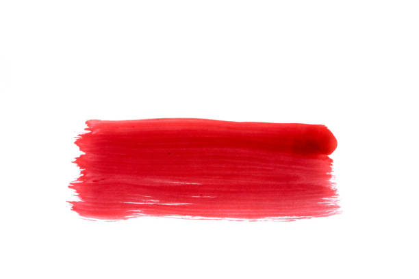istock red watercolor brushstroke pattern isolated on white background 1072221106