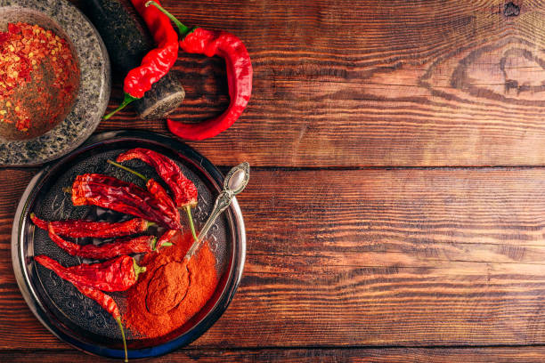 istock Fresh, dried and ground red chili peppers 1072236714