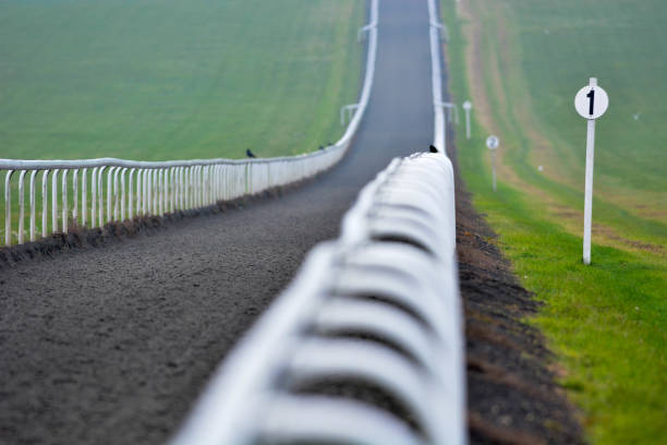 istock Horse racing furlong marker pole 1072237048
