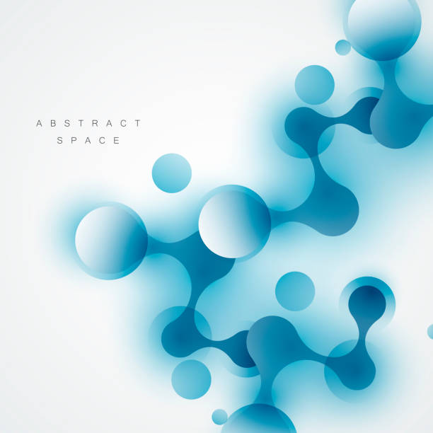 ilustraciones, imágenes clip art, dibujos animados e iconos de stock de resumen estructura diseño y conexión de las moléculas y los átomos - biotecnología