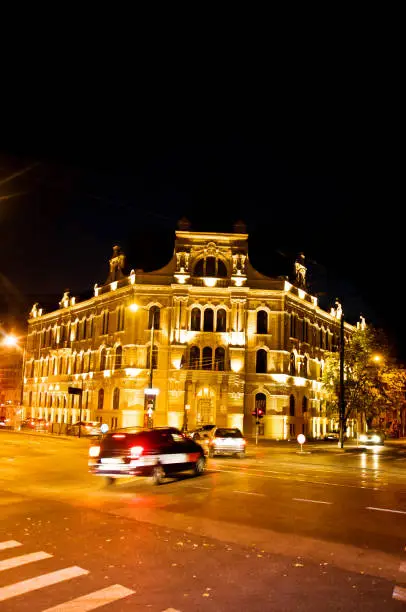 Photo of Traditional Romania/Viennese Secession architecture in Timisoara - Romania at night