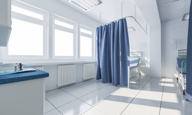 istock Empty Hospital Room in Daylight 1072247060
