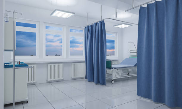 Medical Room with a View at Sunset stock photo