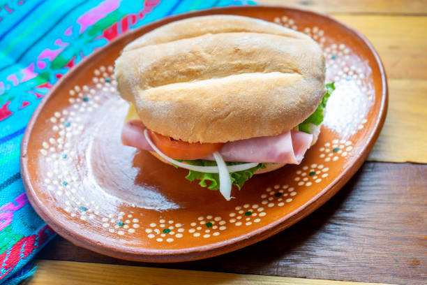 istock Mexican ham sandwich. 