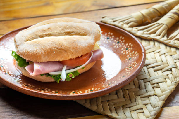 istock Mexican ham sandwich. 