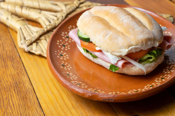 istock Mexican ham sandwich. 