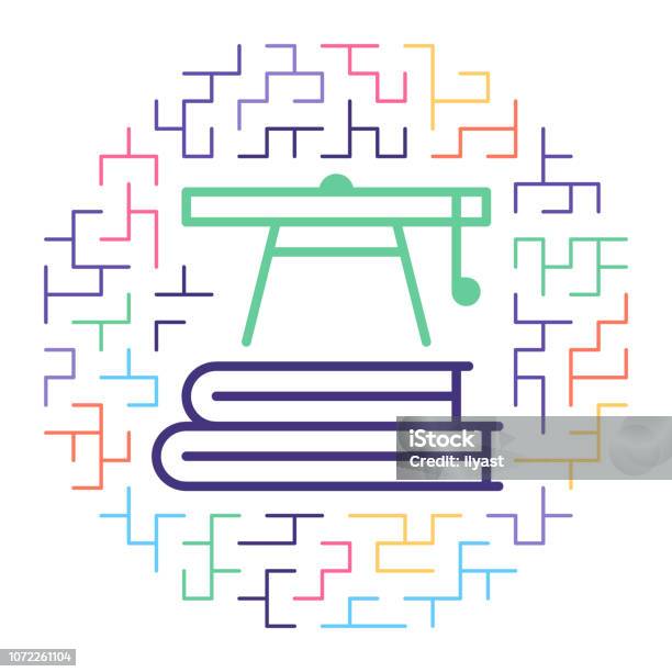 Student Portal Line Icon Illustration Stock Illustration - Download Image Now - Campus, Above, Advice