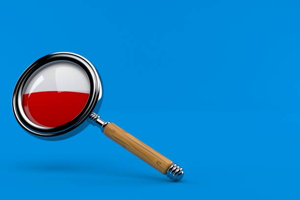 istock Magnifying glass with polish flag 1072264076