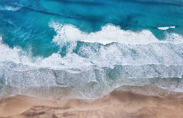 istock Beach and waves from top view. Turquoise water background from top view. Summer seascape from air. Top view from drone. Travel concept and idea 1072268110