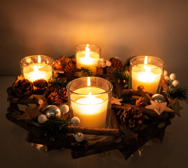 istock Beautiful Christmas rustic centerpiece 1072268368