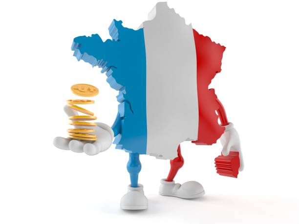 istock France character with stack of coins 1072271250