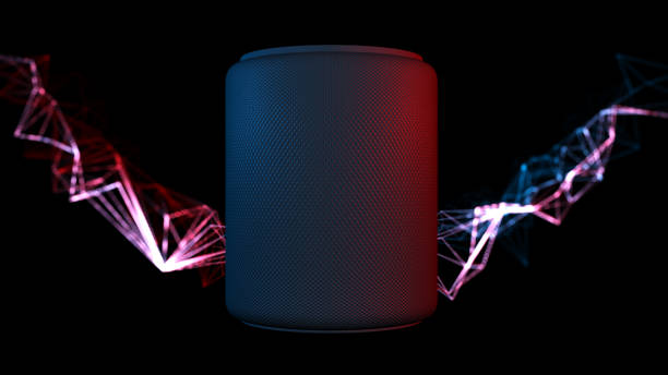 Assistant smart speaker with artificial intelligence concept media concept smart speaker speaker of the house stock pictures, royalty-free photos & images