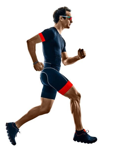 istock triathlete triathlon runner running  silhouette isolated white b 1072299880