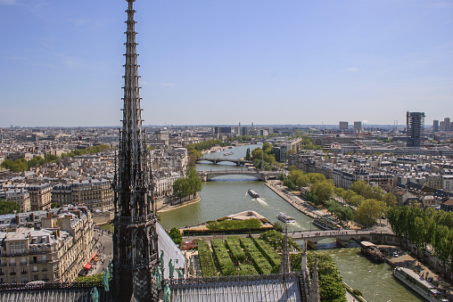 Aerial View Of Eiffel Tower And The City Of Paris