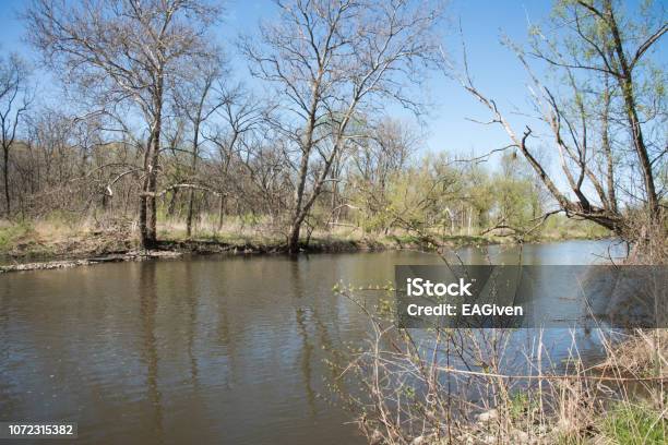 Flowing Dupage River Stock Photo - Download Image Now - Backgrounds, Beauty In Nature, Blue