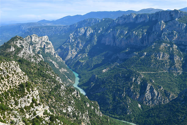 Landscape view of the Verdon Gorge,which is a river canyon in southeastern France,carved by the Verdon River.