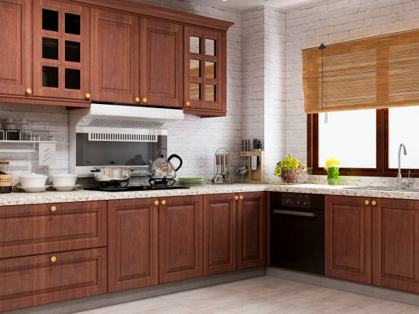Brown cabinets