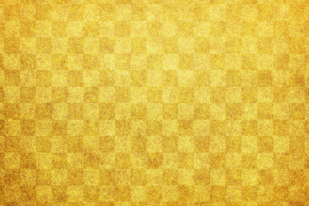 Japanese new year gold checkered pattern paper texture background
