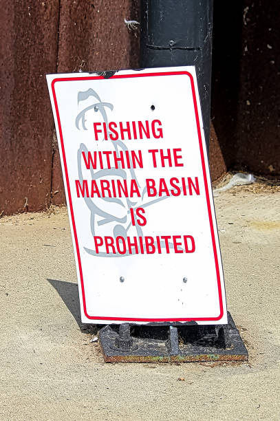 istock A fishing within the marina basin is prohibited sign 1072325452