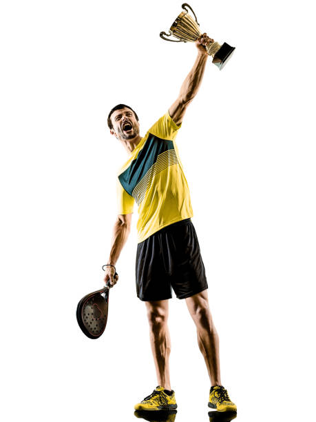 istock Paddle tennis player man isolated white background 1072327674