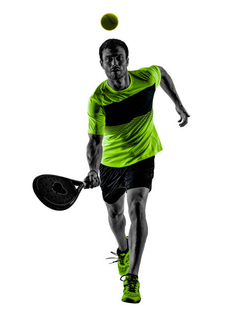 istock Paddle tennis player man isolated white background 1072327824