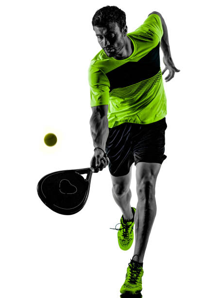 istock Paddle tennis player man isolated white background 1072327842