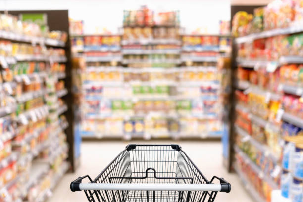 istock Abstract motion blurred in shopping mall 1072329586