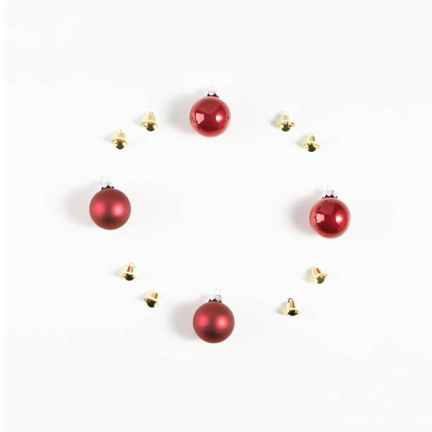 istock Festive composition of Christmas decorations on white background. 1072331978