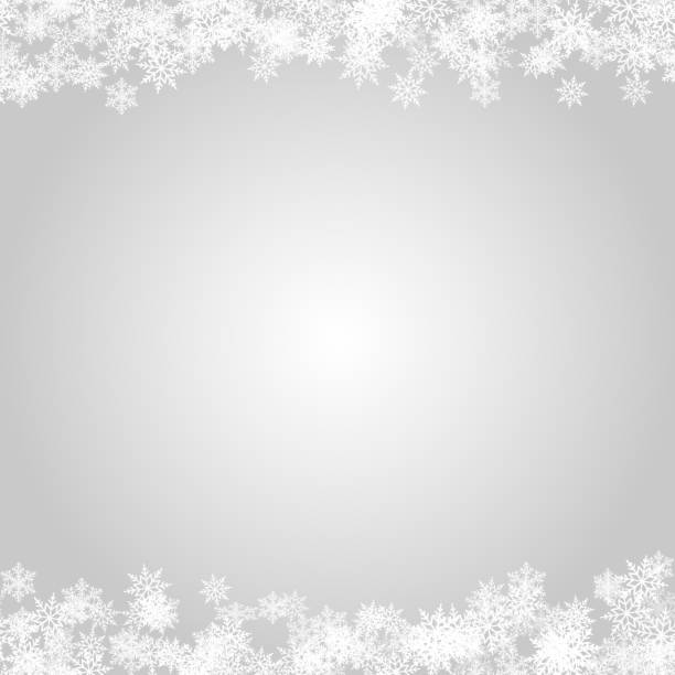 istock Christmas or Happy New Year background with falling snowflakes. Vector 1072338602