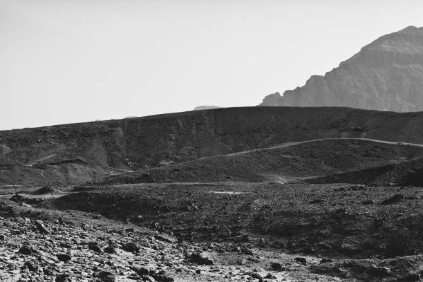 istock Stone desert in black and white 1072343324