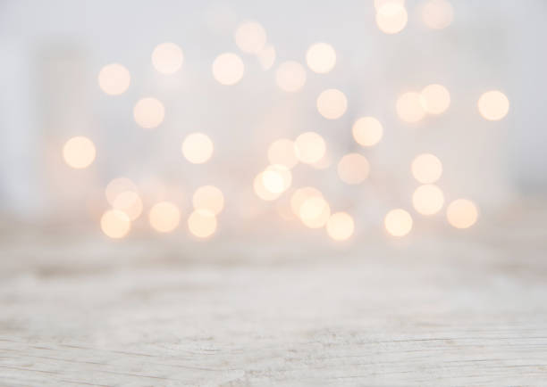 istock Wood Background With Defocused Christmas Lights 1072354104