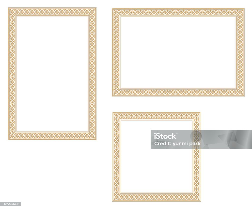 Buon Telaio Per Carta Formato A4 Cornice Decorativa - Immagini vettoriali  stock e altre immagini di Arabesco - Motivo ornamentale - iStock
