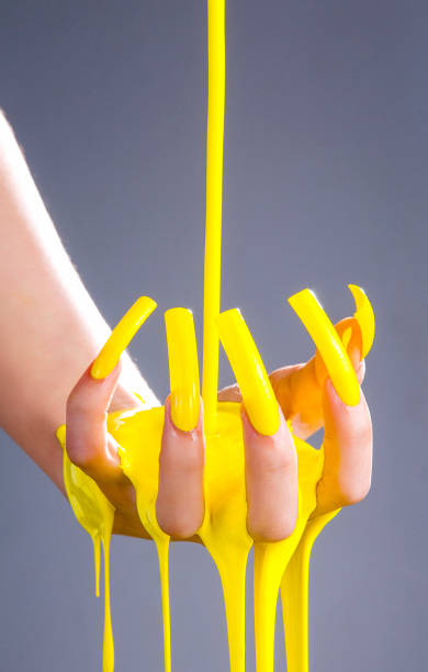 istock a woman's nail, designed with nail art 1072363640