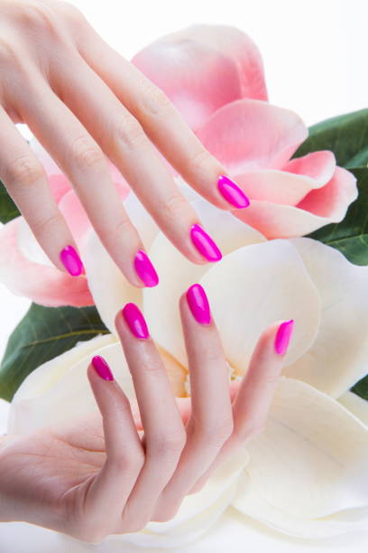 istock a woman's nail, designed with nail art 1072363674