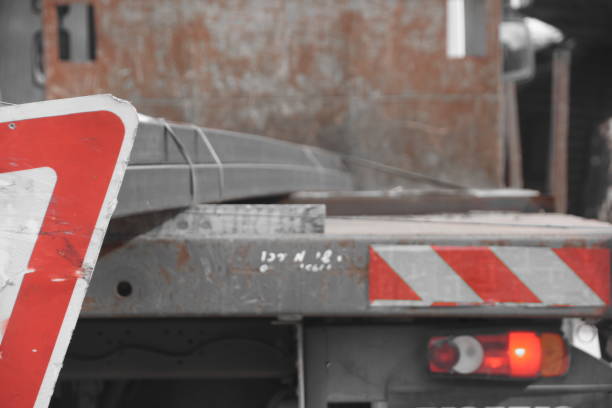 istock Transporting iron on a truck 1072365674