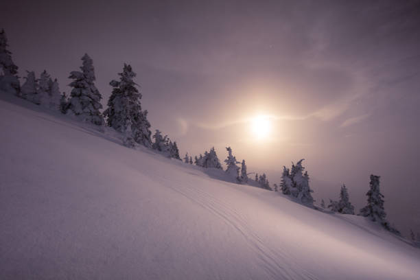 winter landscape winter landscape ski resort flash stock pictures, royalty-free photos & images