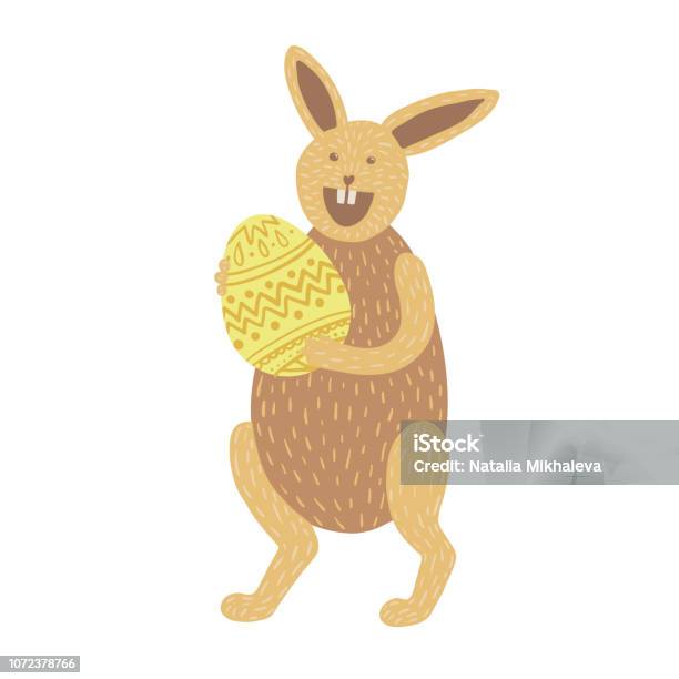 Brown Rabbit Vector Stock Brown Bunny Stock Illustration - Download Image Now - Animal, Animal ...
