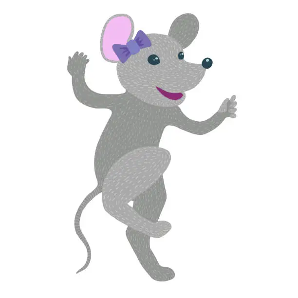 Vector illustration of Mouse dancing