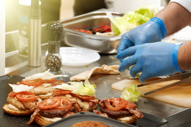 istock The process of cooking hamburger. 1072380830