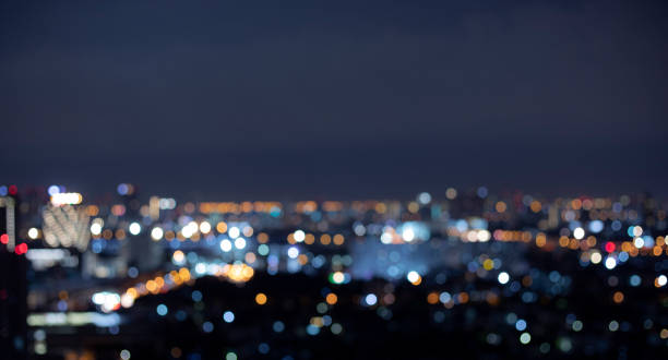 istock Blur colorful bokeh night city landscape 1072385248