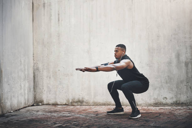 istock Squats are good for the legs 1072392122