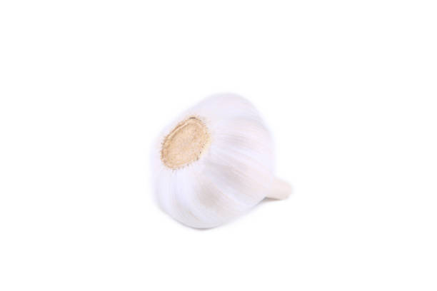 istock Fresh garlic isolated on a white background 1072393286