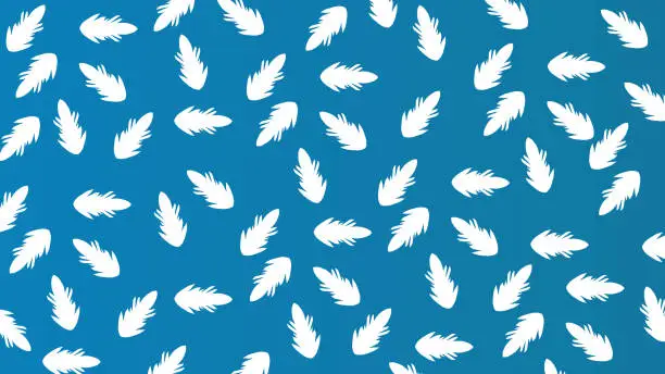 Vector illustration of Feathers seamless patterns abstract vector