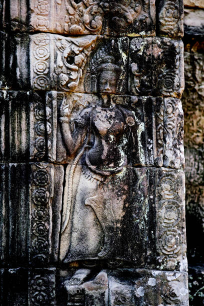 istock Bas-relief carvings, Angkor Wat, Siem Reap, Cambodia 1072394904